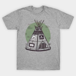 Linux is like a wigwam: no Gates, no Windows, and Apache inside. T-Shirt